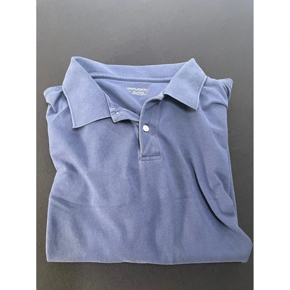 UNTUCKit Gondola Polo Shirt Mens XX-Large Navy Blue Pima Cotton Pique 30167